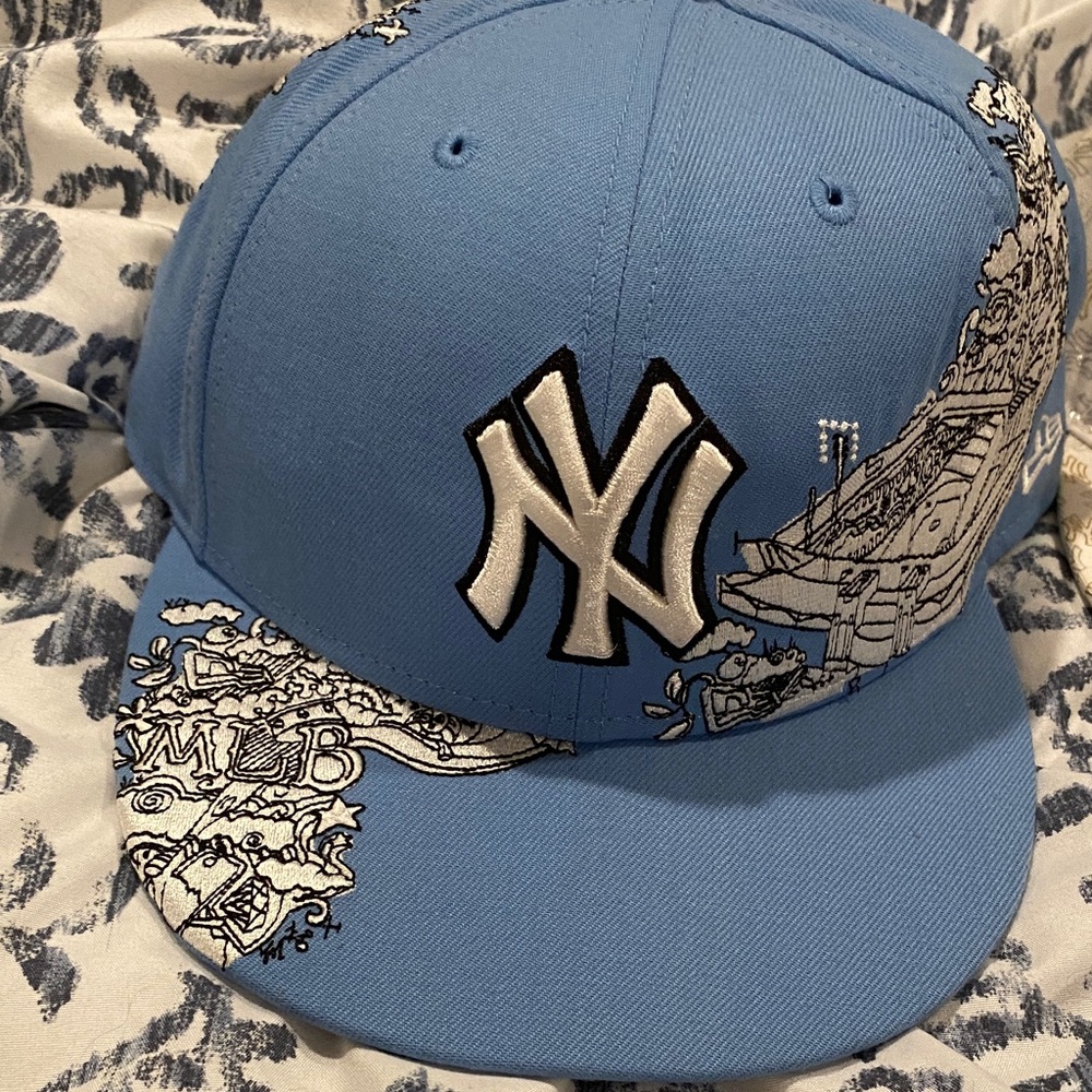 Blue NY Embroidered Cap
